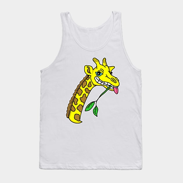 Cool Giraffe Tank Top by LatticeART